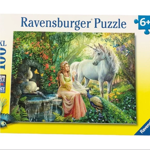 Ravensburger Princess and Unicorn 100 Piece XXL Jigsaw Puzzle 105595 19 x 14 - Picture 4 of 6